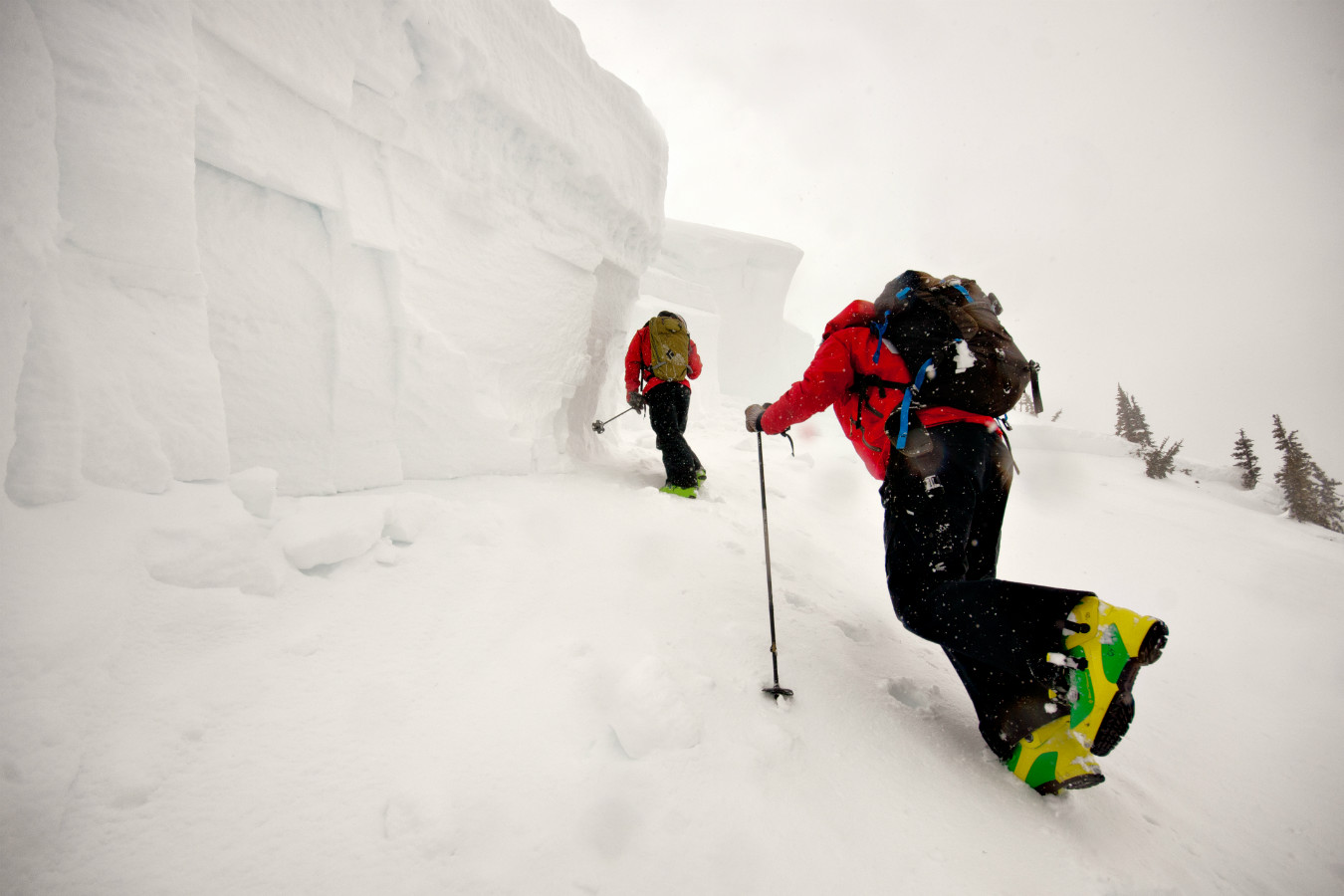 Snow professionals in the field